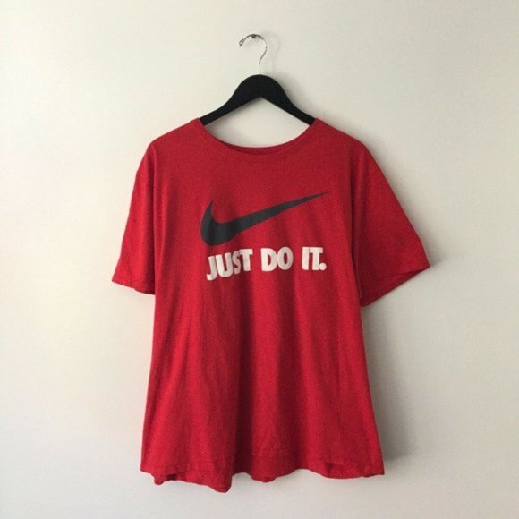 plus size red nike shirt